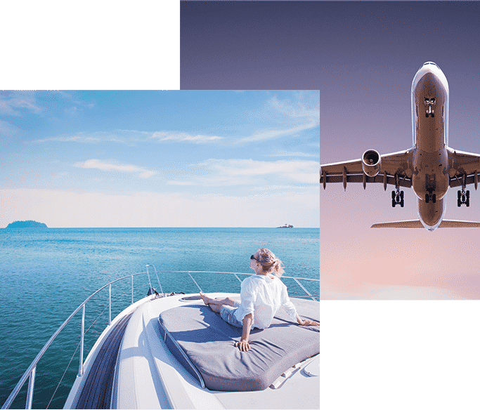 Aeroplane and Boat Image